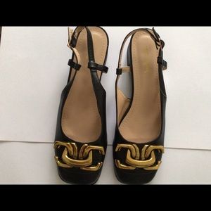 Italian Sling Back Black Shoes